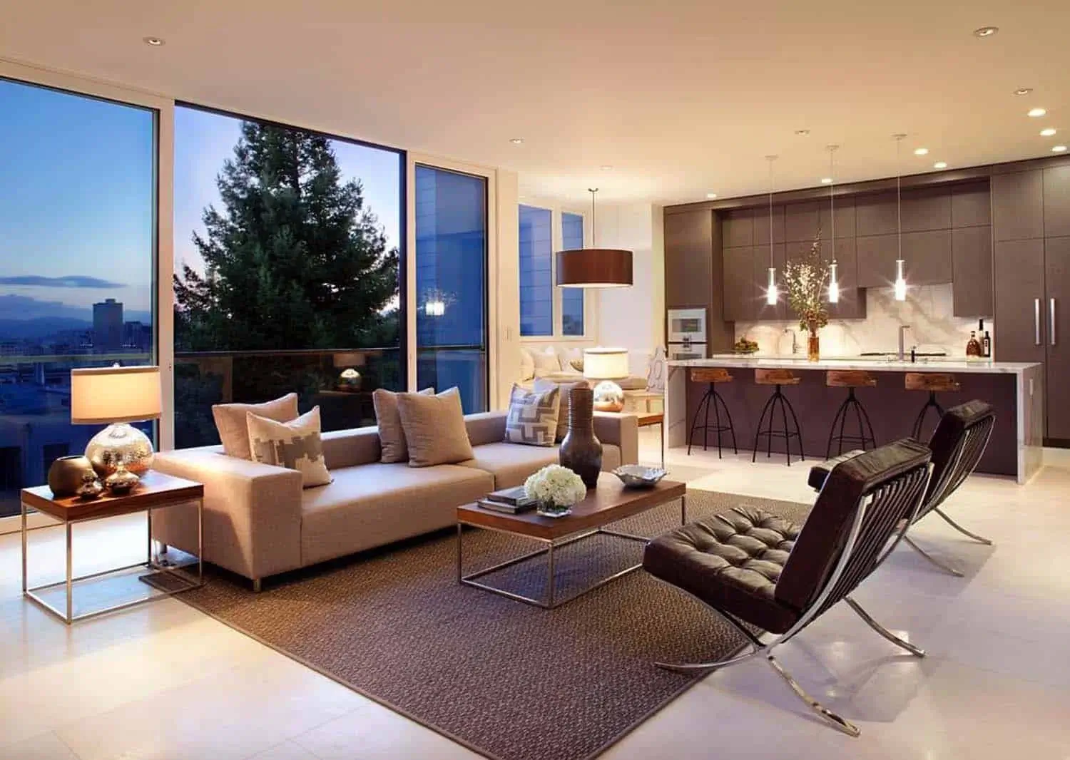 A beautifully finished living room interior, a result of full-service design