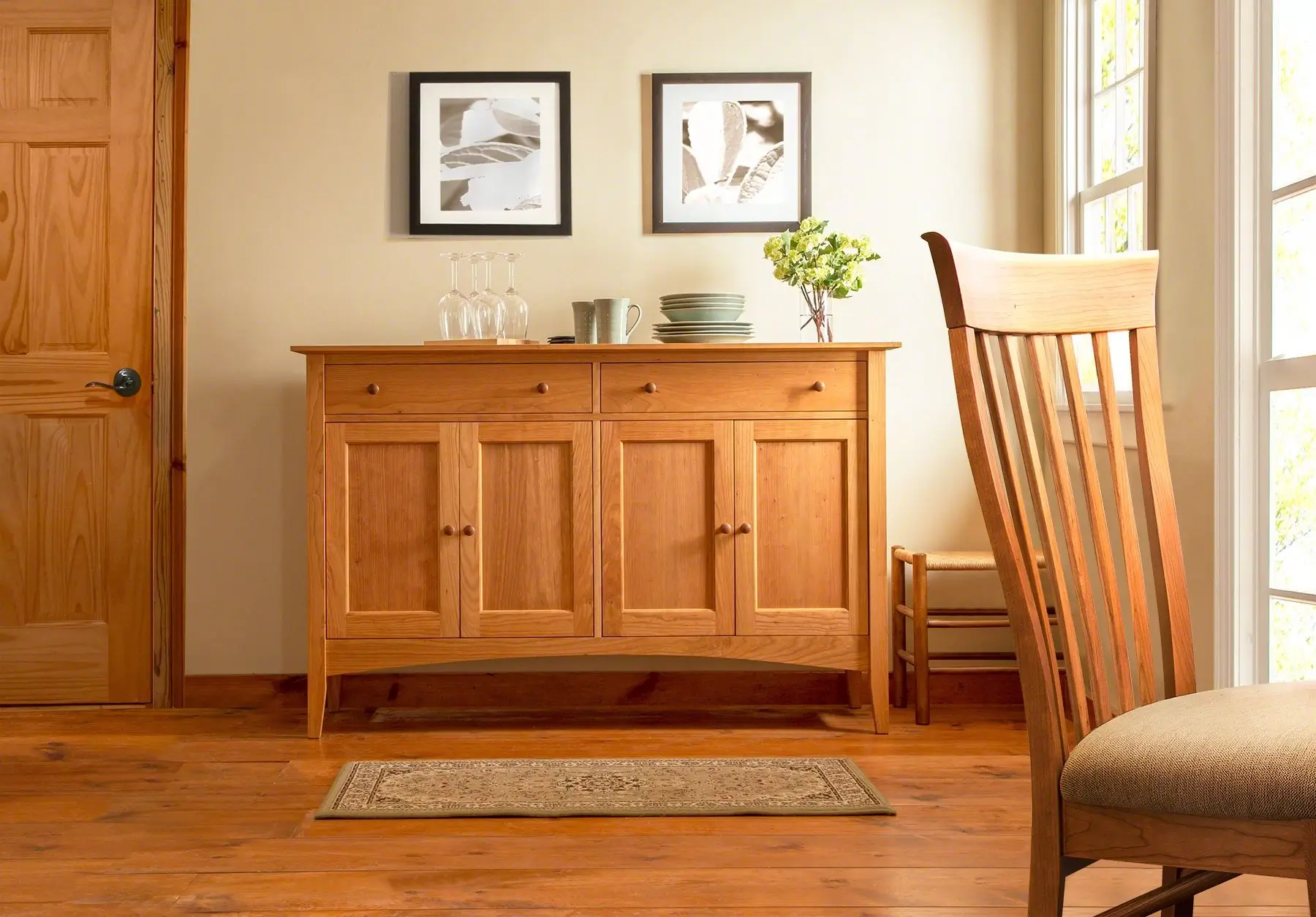 A close-up of a high-quality, custom-made piece of furniture