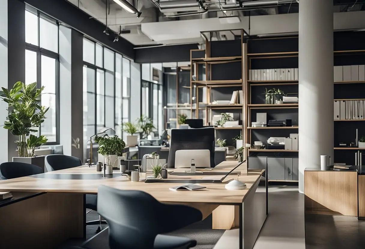 A minimalist commercial office space