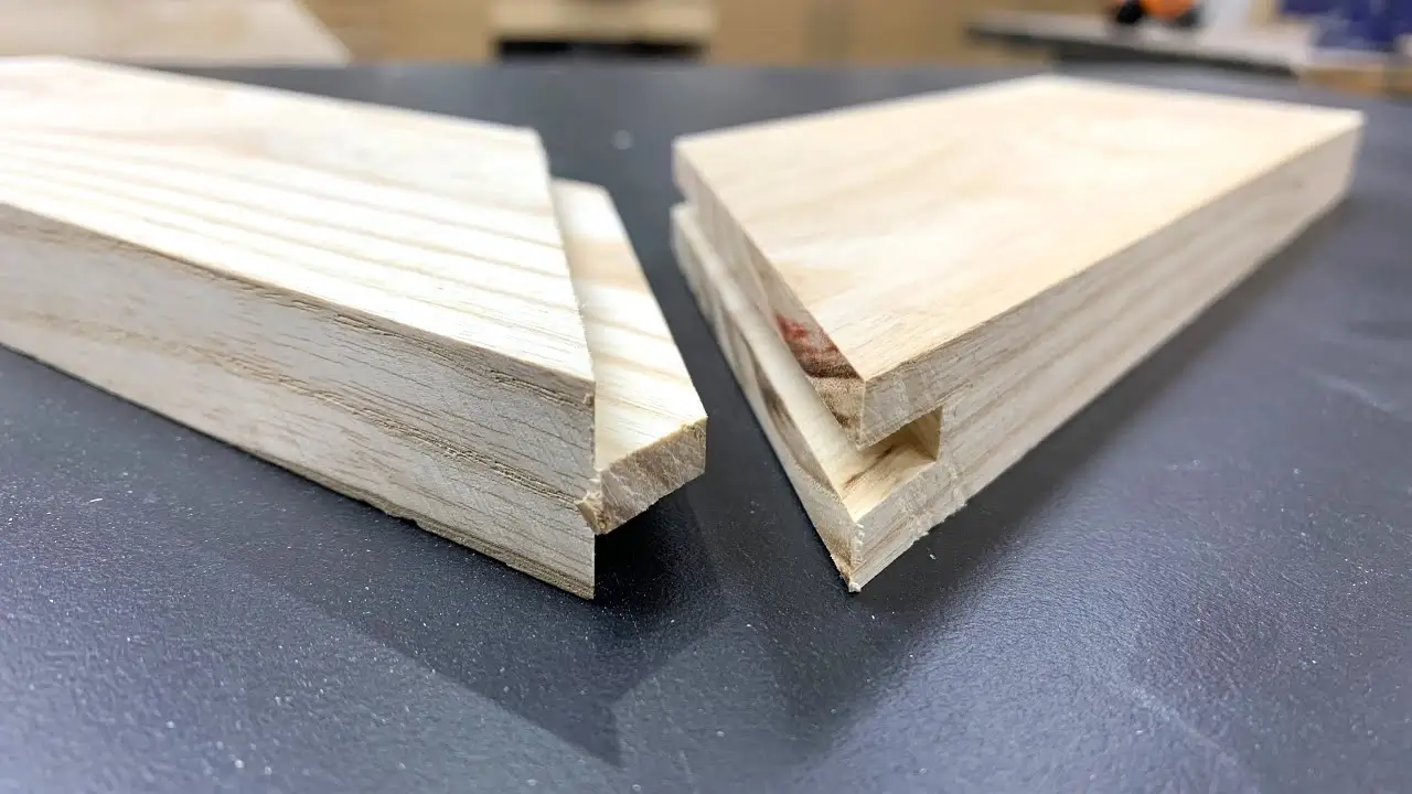 A perfect miter joint on a custom cabinet
