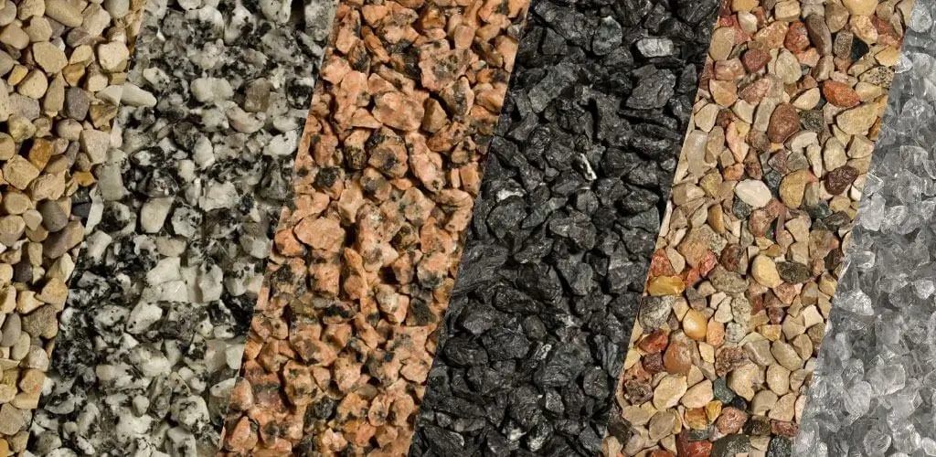 A close-up of different natural material samples